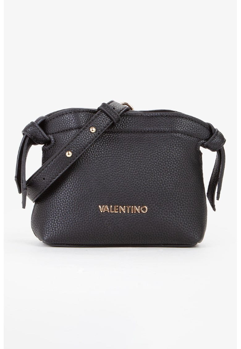 Geanta crossbody de piele ecologica cu logo metalic