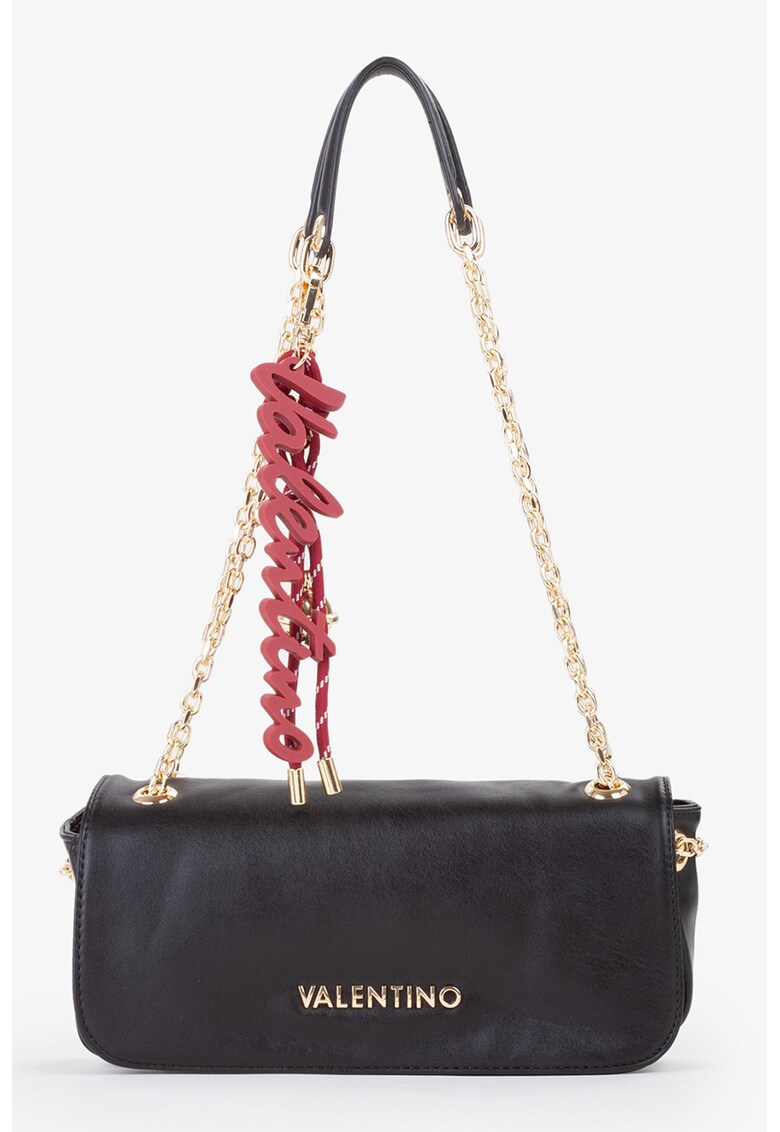 Geanta crossbody cu accesoriu logo detasabil - Gri antracit