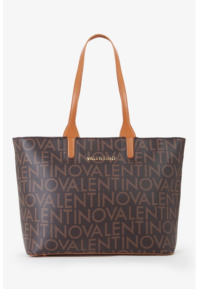 Geanta shopper de piele ecologica cu model logo