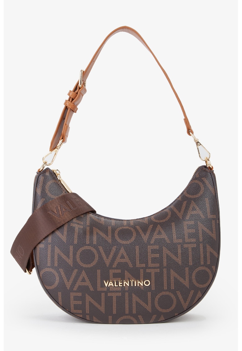 Geanta semiluna de piele ecologica cu model logo