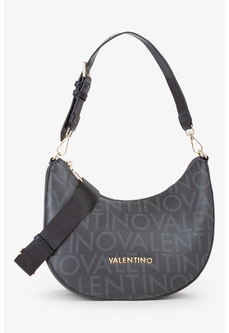 Geanta semiluna de piele ecologica cu model logo