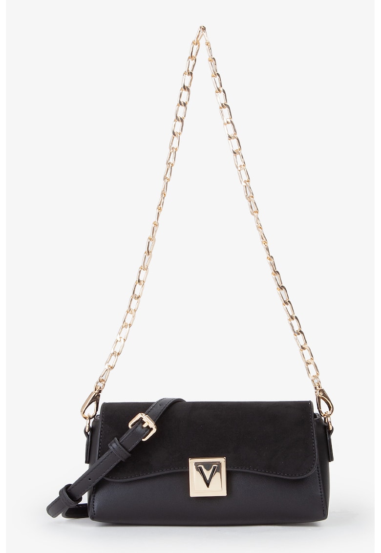 Geanta crossbody de piele ecologica cu bareta detasabila din lant