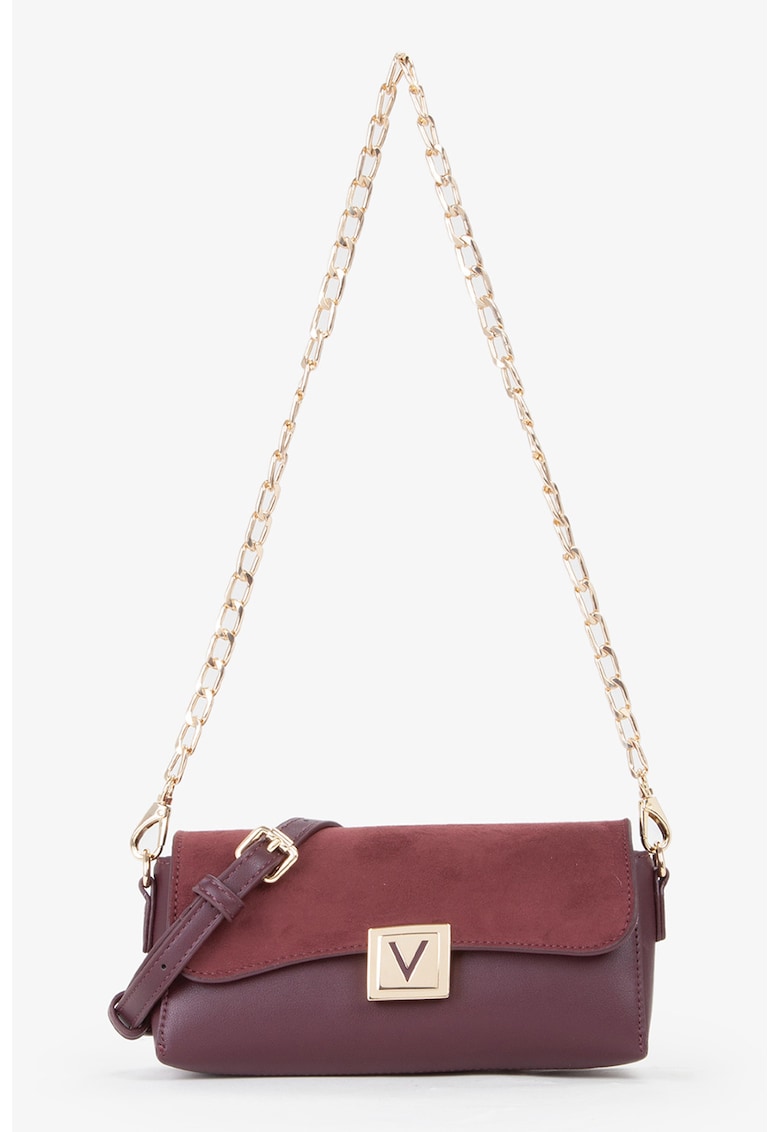 Geanta crossbody de piele ecologica cu bareta detasabila din lant