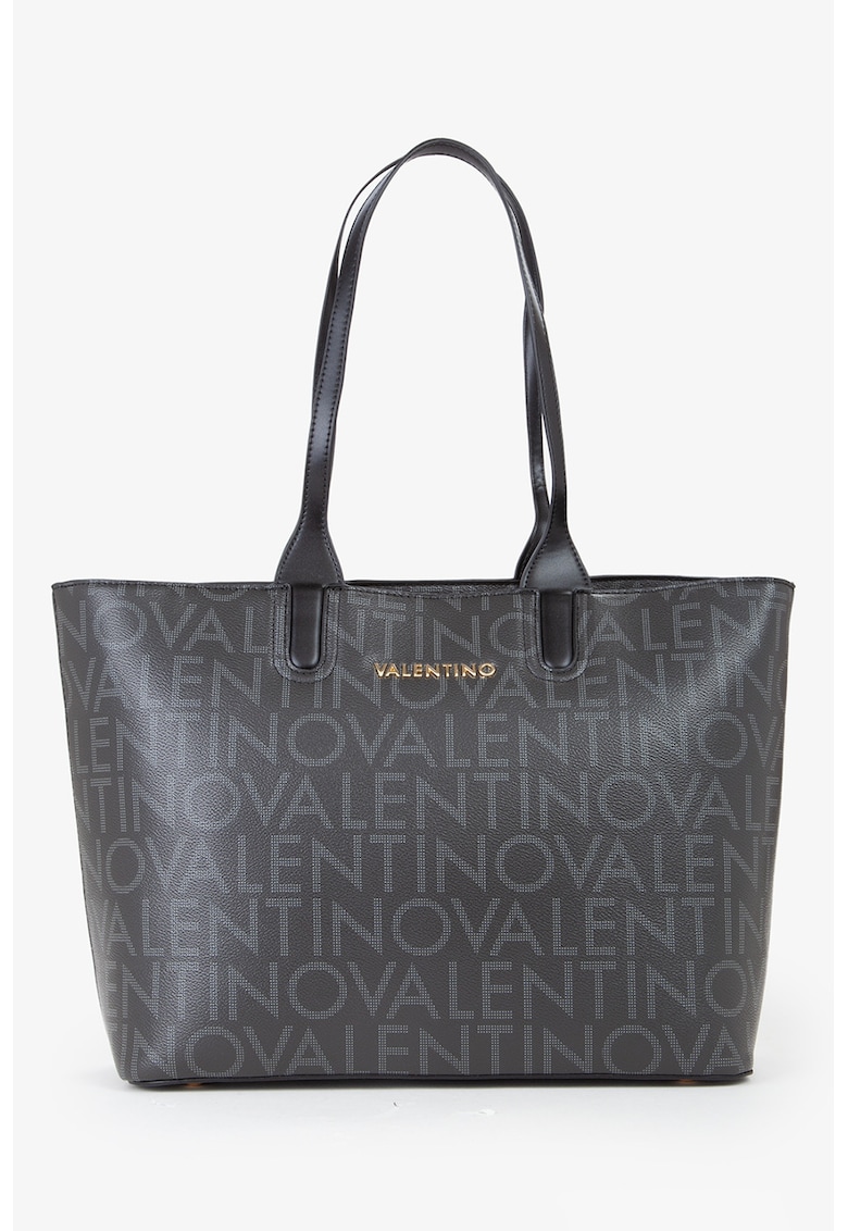 Geanta shopper de piele ecologica cu model logo