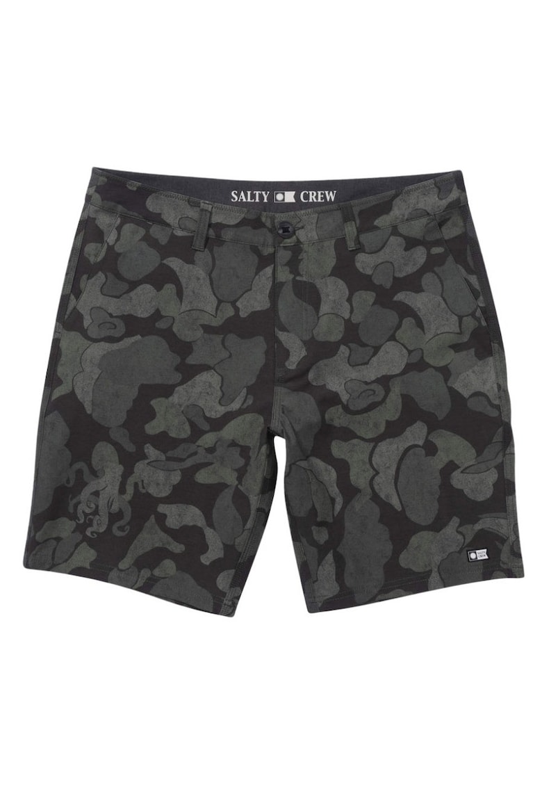 Pantaloni scurti elastic cu motiv camuflaj Drifter 19
