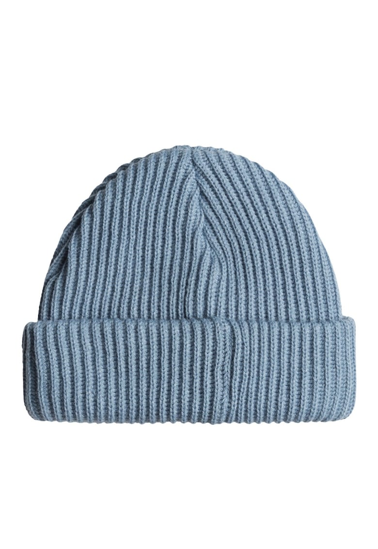 Caciula Alta Rib - 100% acrilic - albastru - cu logo exterior