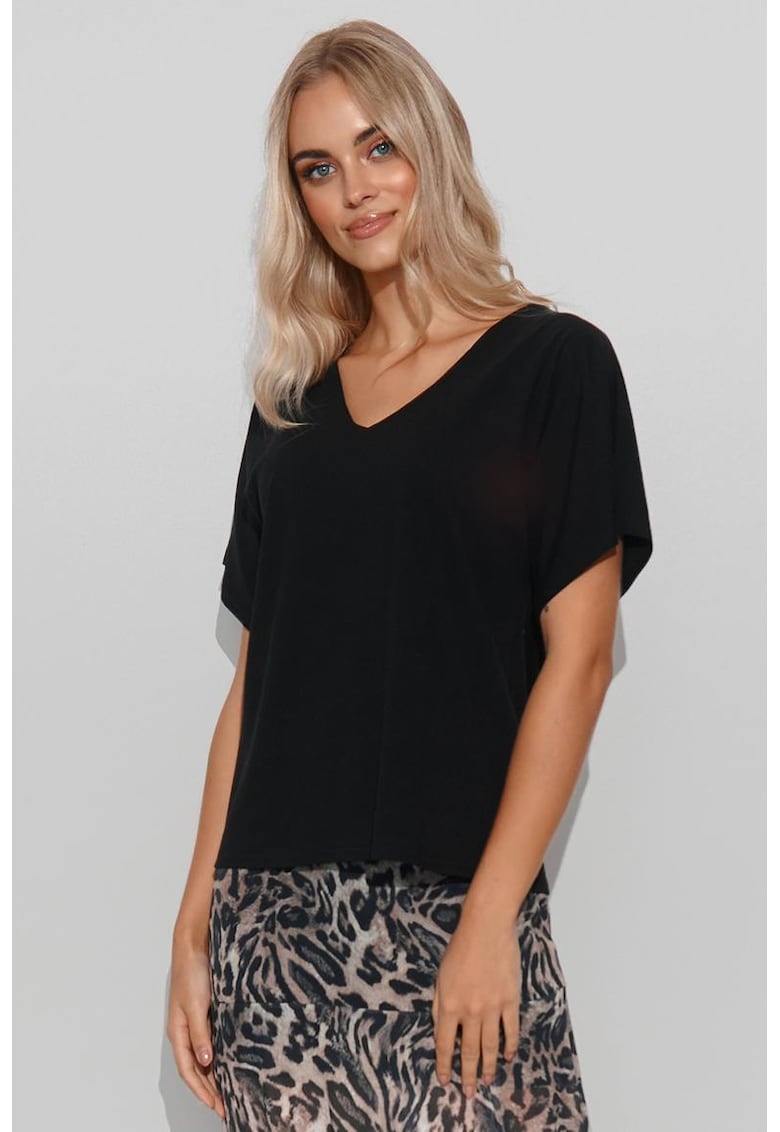 Bluza supradimensionata cu decolteu in V -