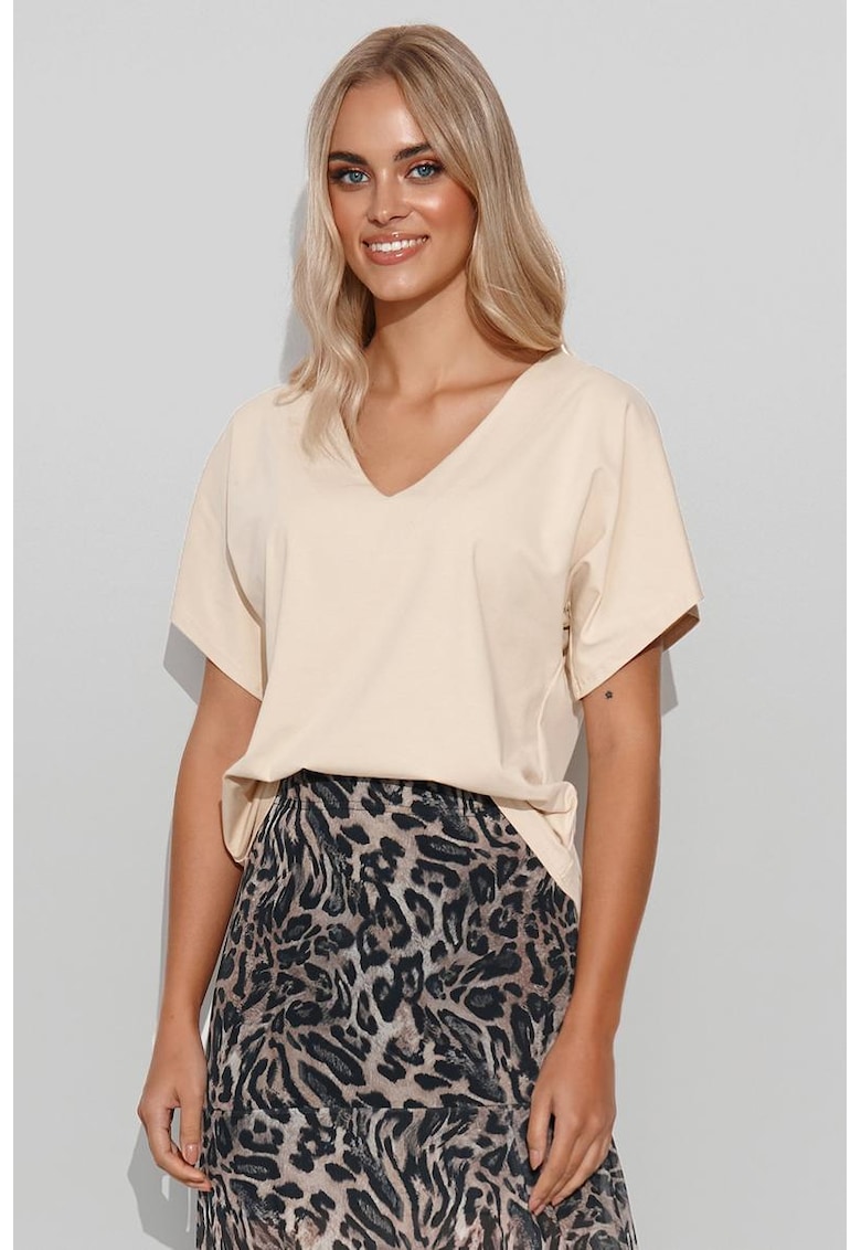 Bluza supradimensionata cu decolteu in V -