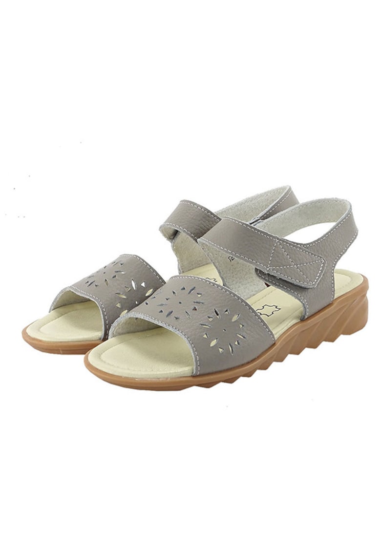 Sandale gri din piele naturala Catis M5 382 - Gri