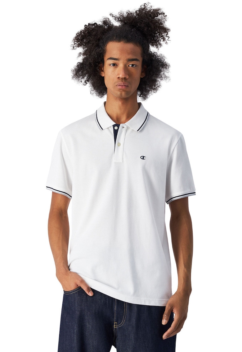 Tricou polo barbati - bumbac - alb
