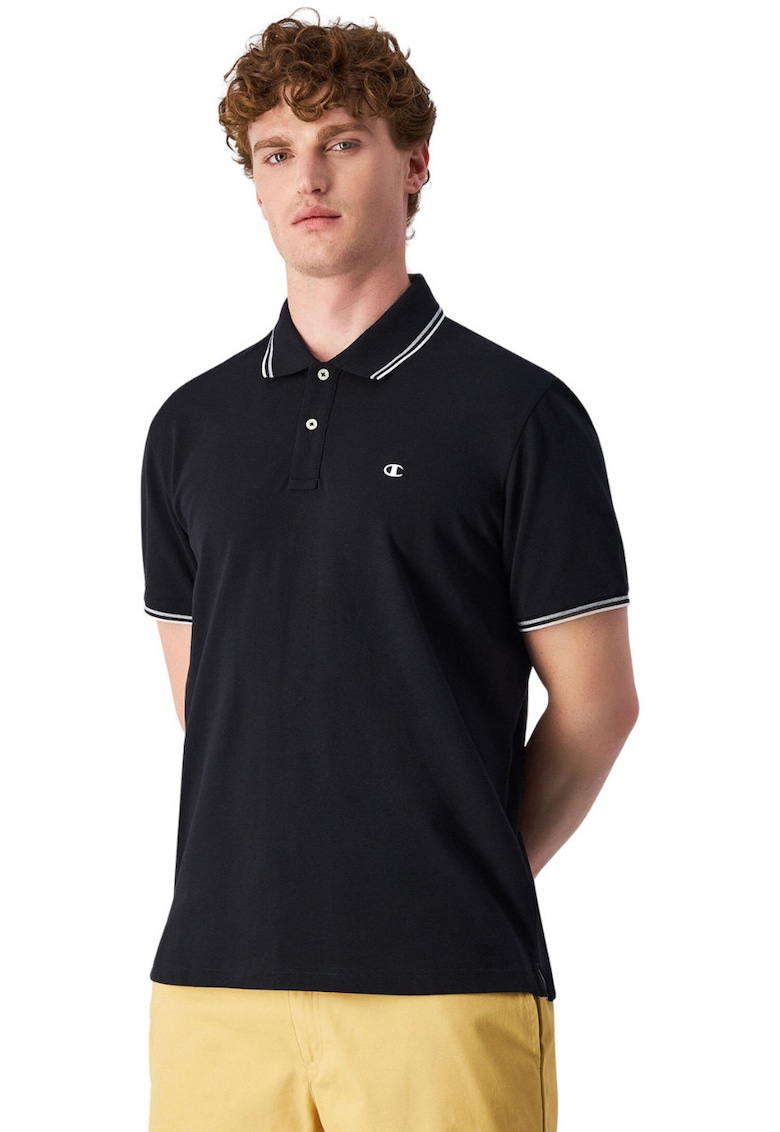 Tricou polo barbati - bumbac - negru