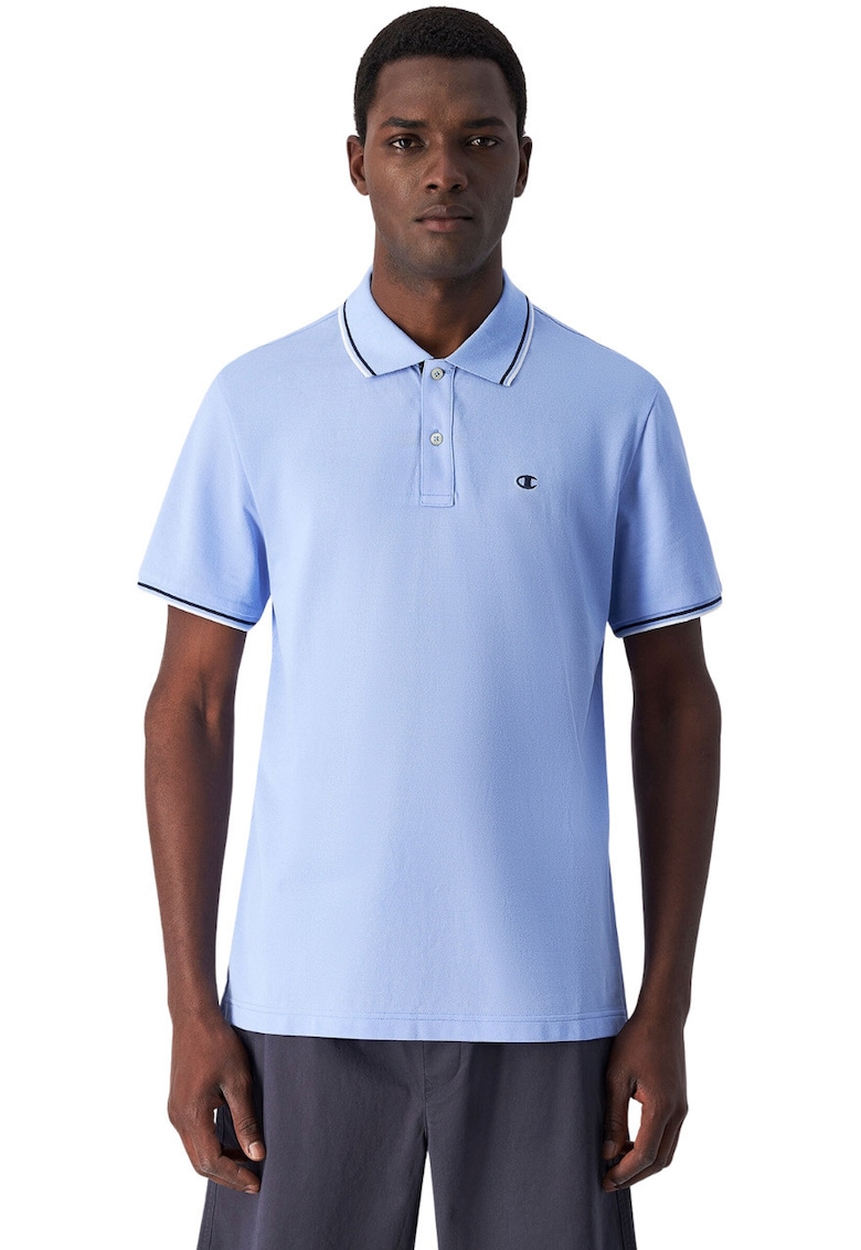 Tricou polo barbati - bumbac - albastru deschis