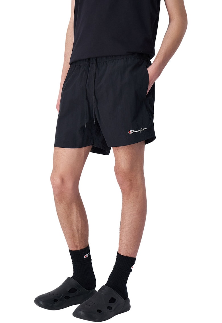 Costum de baie - sort scurt - negru - poliester -