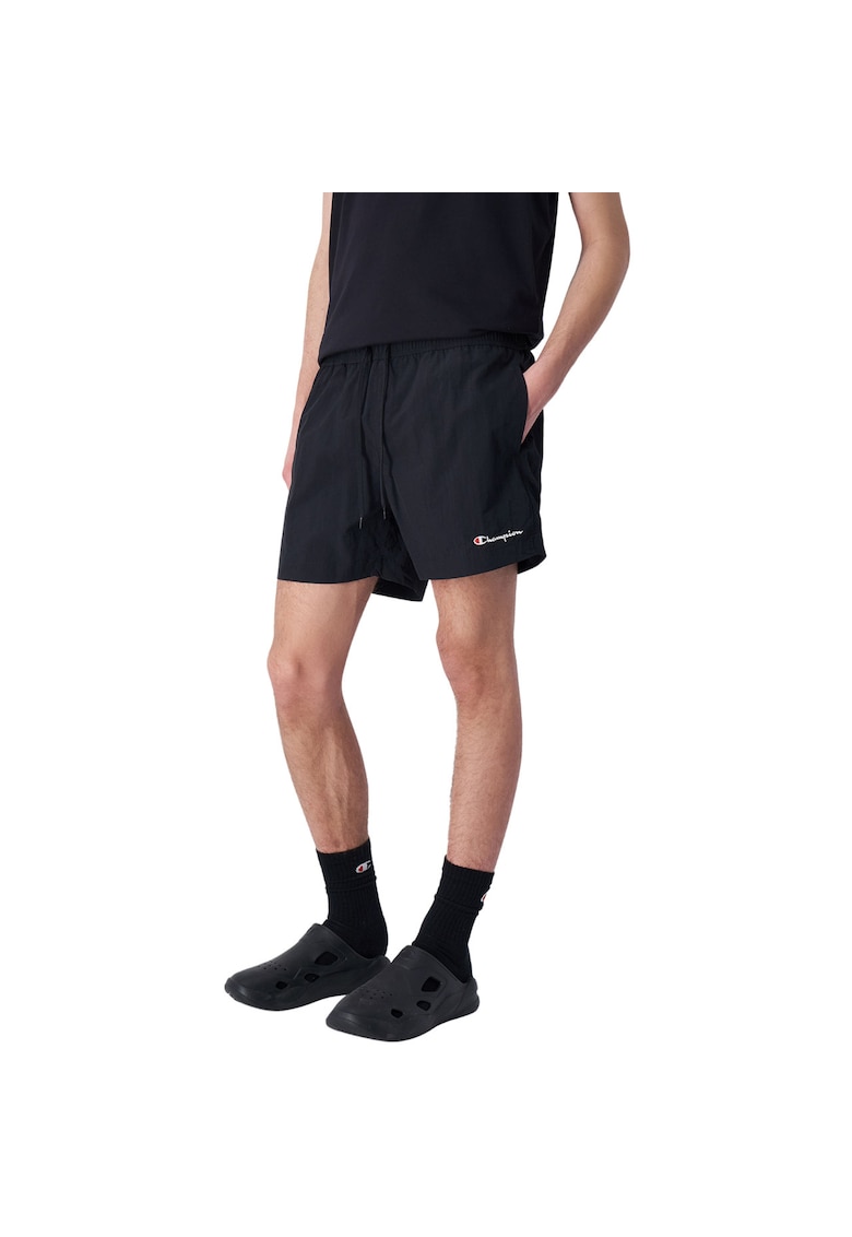 Pantaloni scurti de baie - negru - uscare rapida - material poliester -