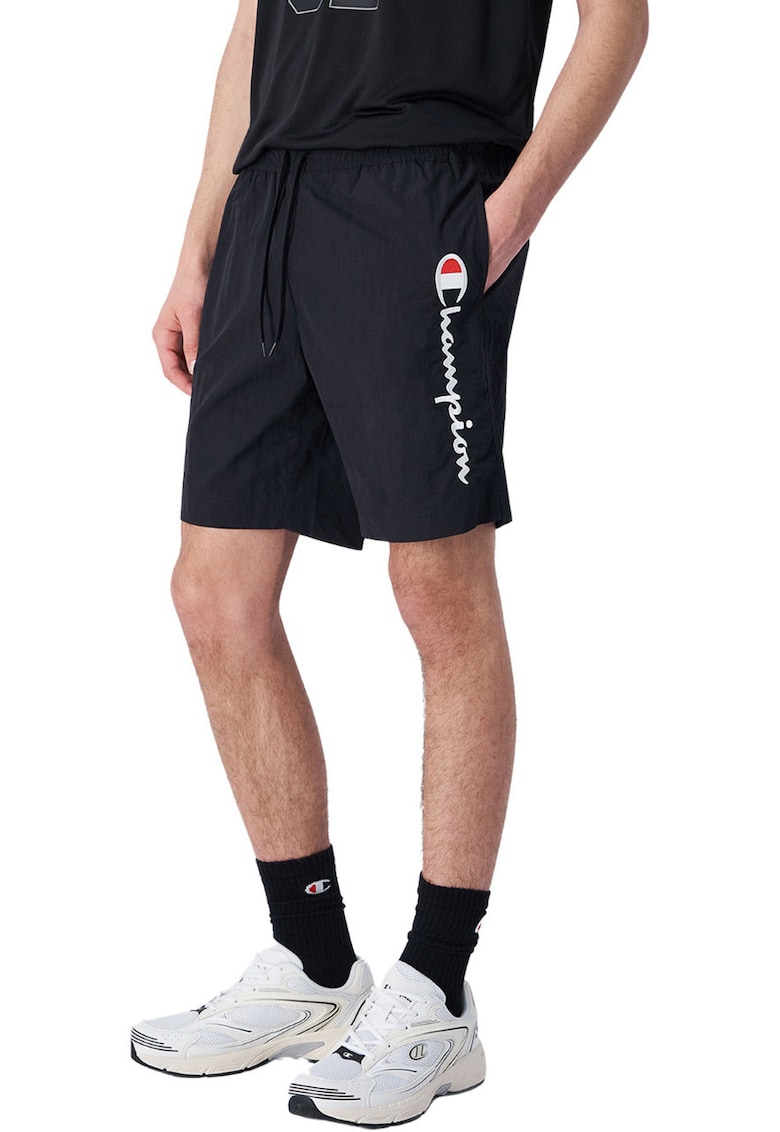 Pantaloni scurti de baie - poliester - negru