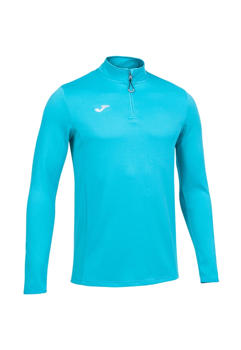 Hanorac sport barbati Running Night - turcoaz fluorescent - croiala slim - material cu uscare rapida