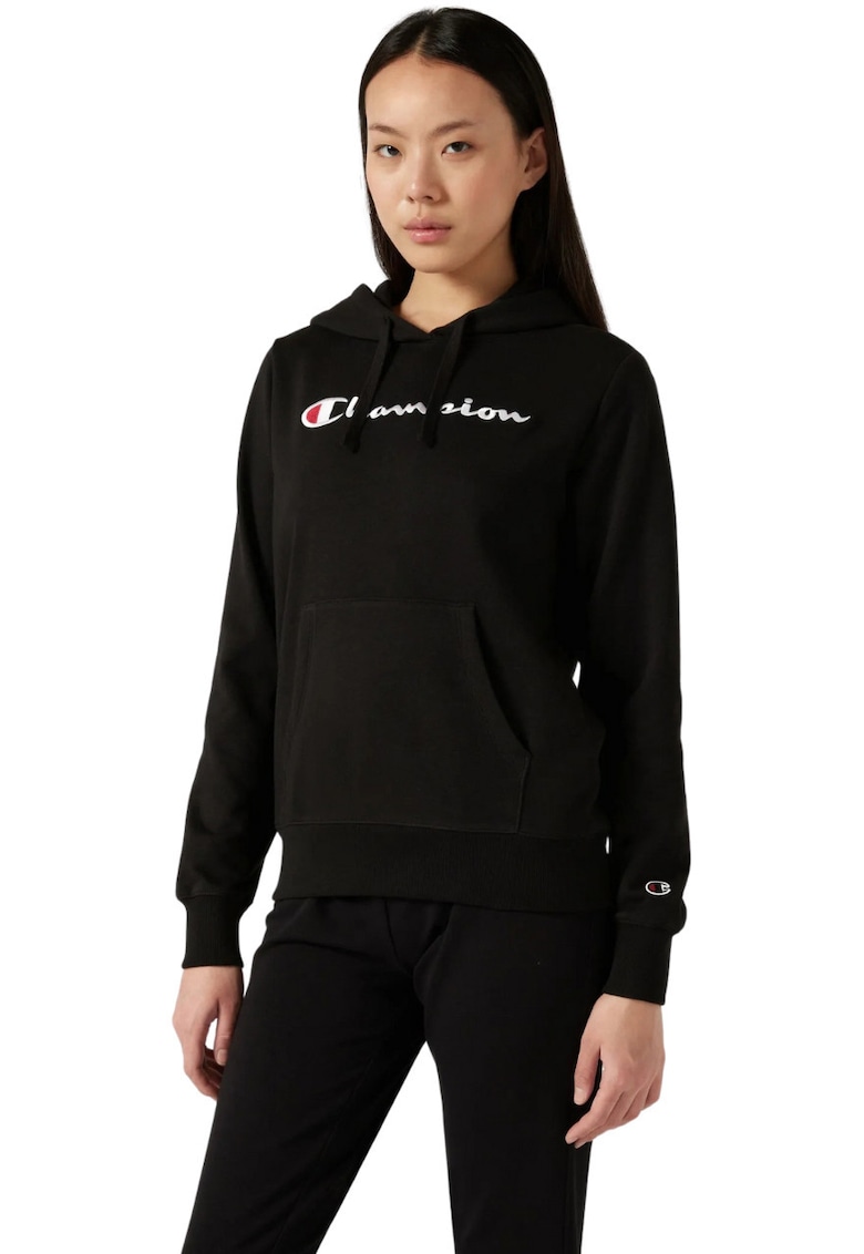 Hanorac sport dama  poliester/bumbac - negru