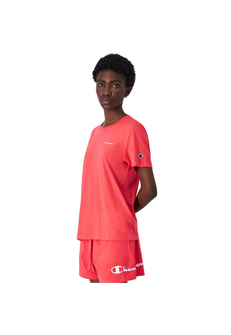 Tricou sport dama - coral - croiala slim - 100% bumbac