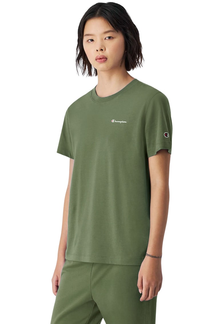 Tricou dama - verde - croiala slim - 100% bumbac