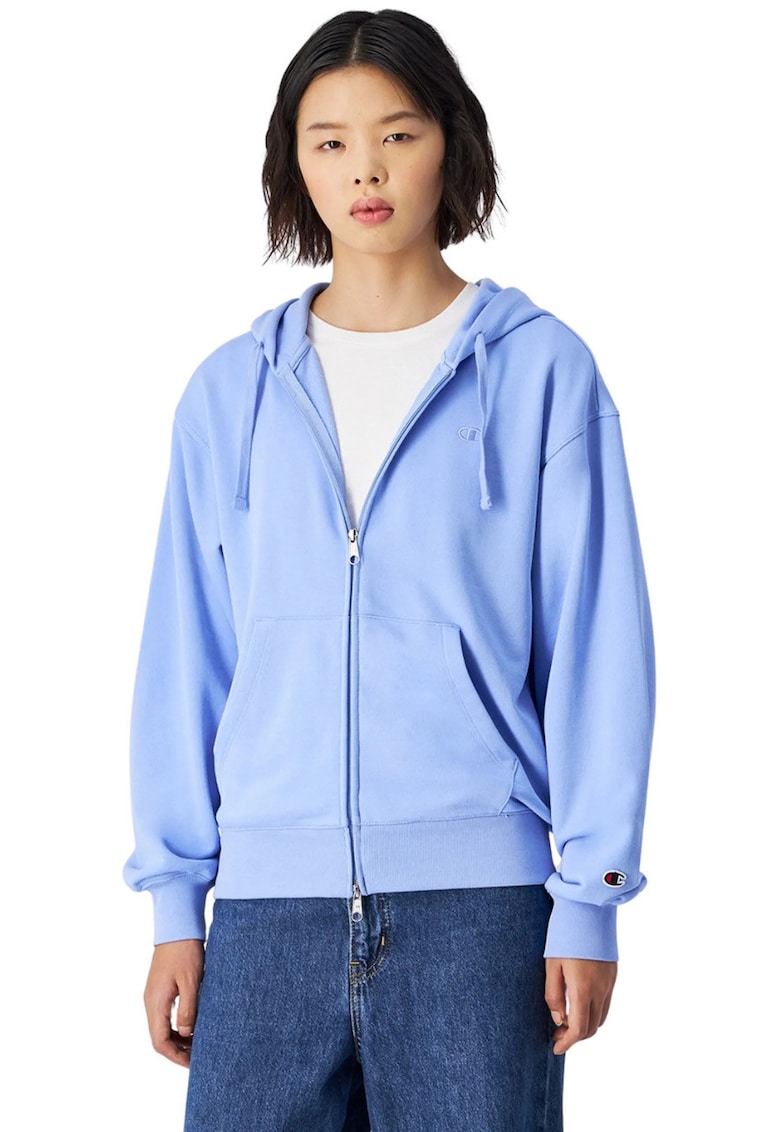 Hanorac sport dama - bumbac/poliester - albastru deschis