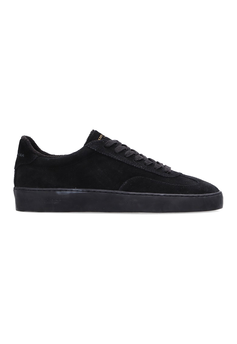 Pantofi sport low-cut de piele intoarsa - Negru