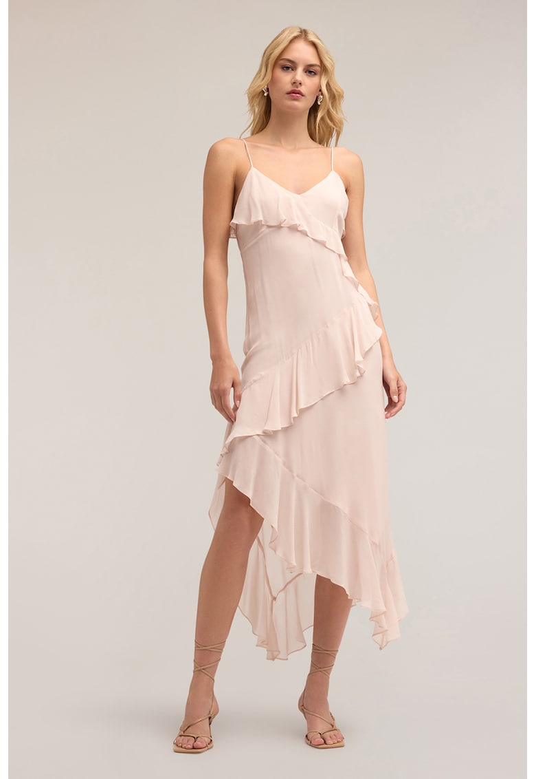 Rochie midi cu bretele inguste