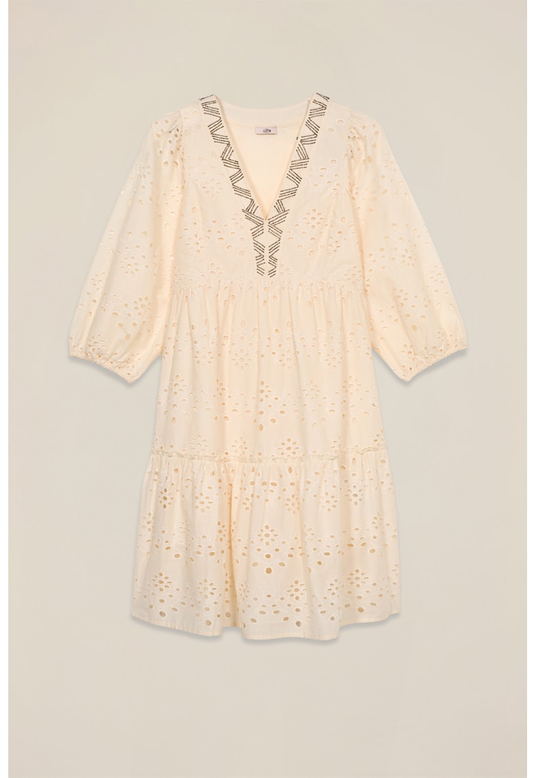 Rochie din bumbac cu broderie