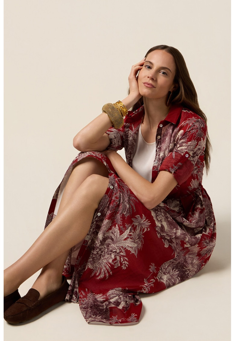 Rochie-camasa cu cordon in talie si model