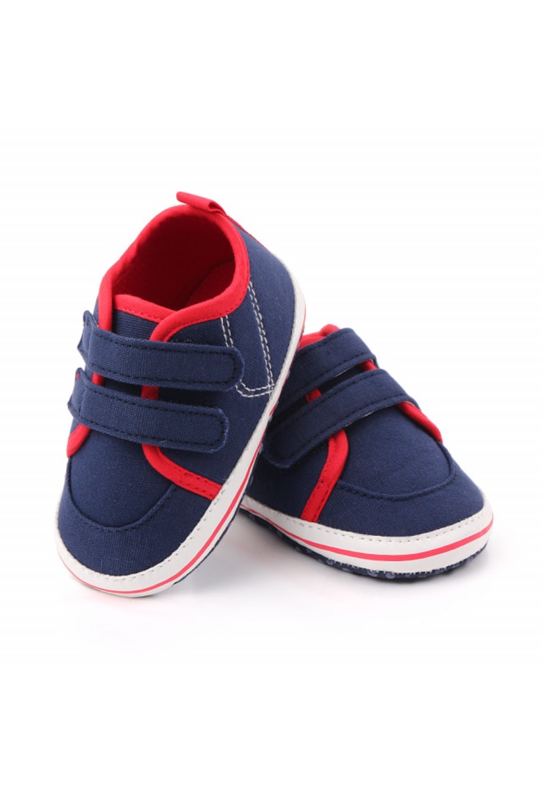 Tenisi Casual - Textil - Baieti - Velcro - Bleumarin - Rosu - 3-6 luni -