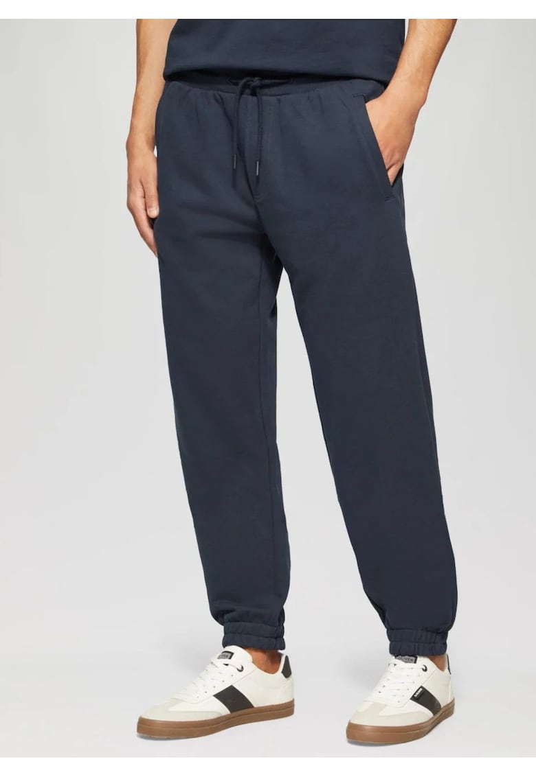 Pantaloni sport barbati - Detroit - cu talie medie si croiala Regular fit - din bumbac - Bleumarin inchis