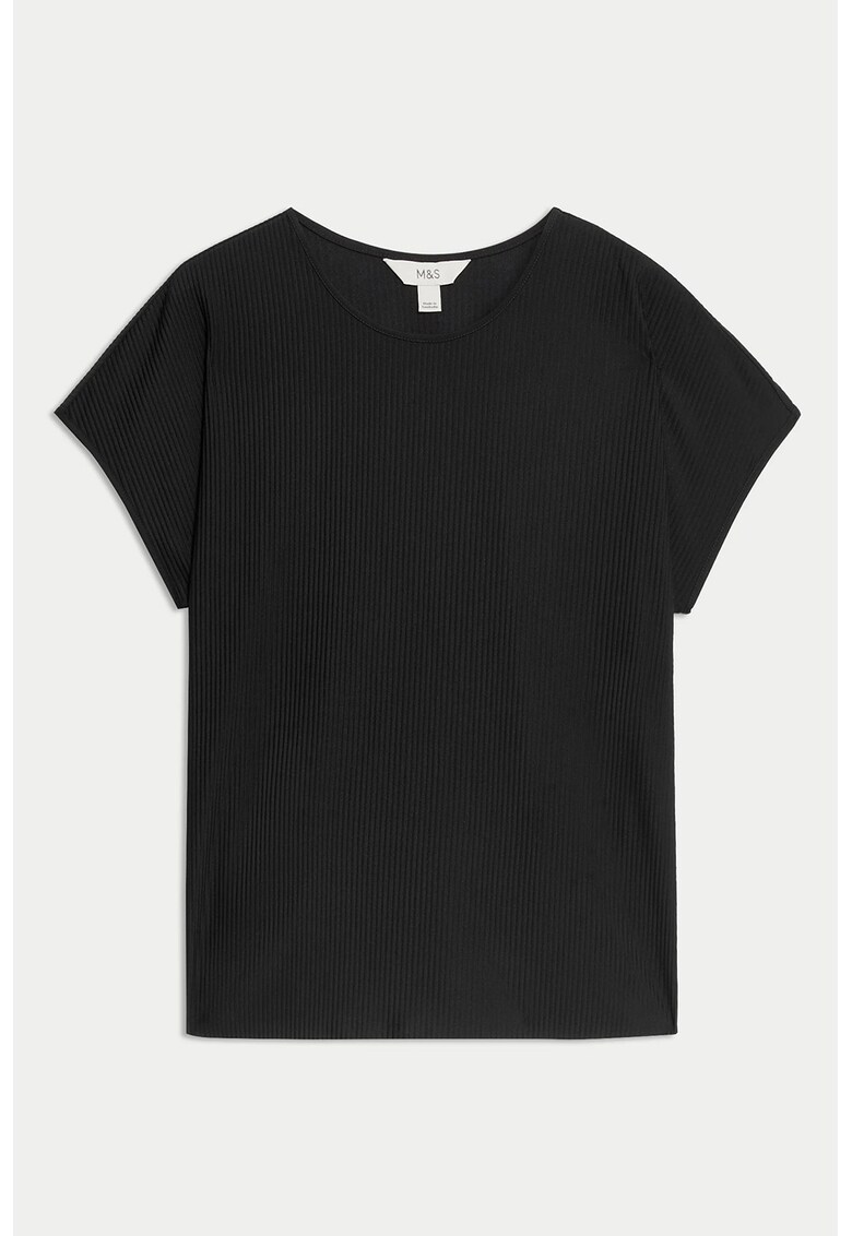 Tricou cu decolteu rotund - Negru