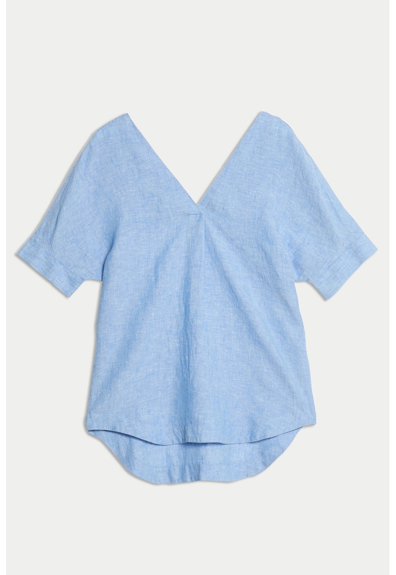 Tricou de in cu decolteu in V - Albastru deschis