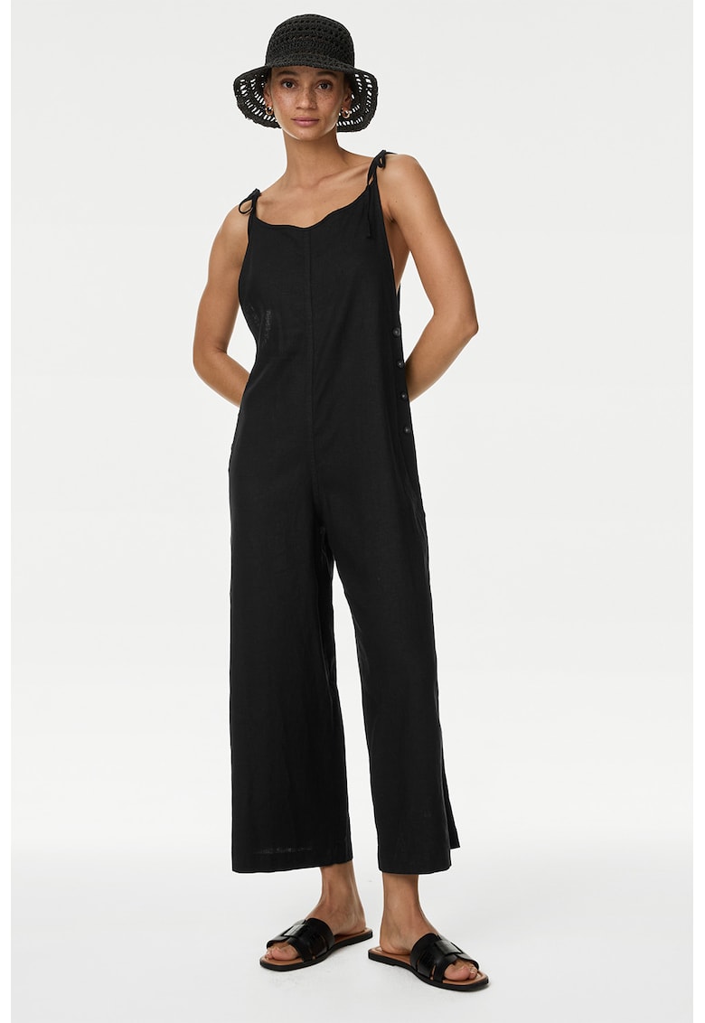 Salopeta din amestec de in cu croiala ampla