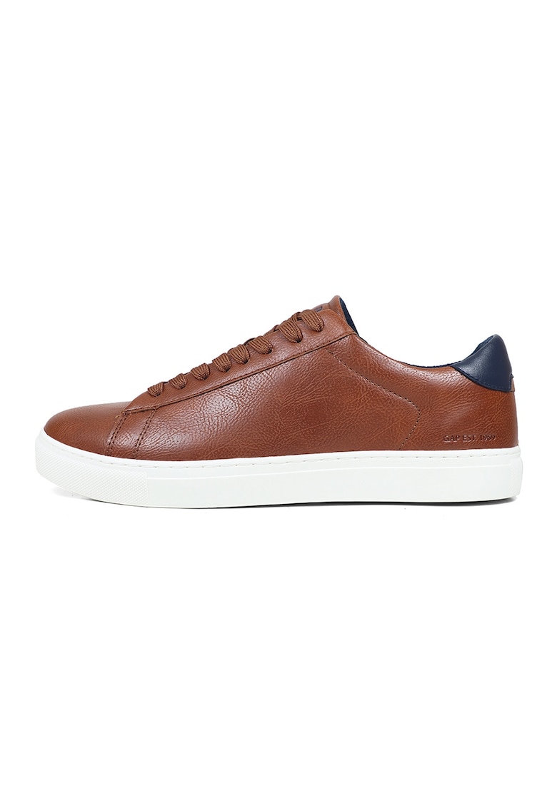 Pantofi sport de piele ecologica uni - Maro