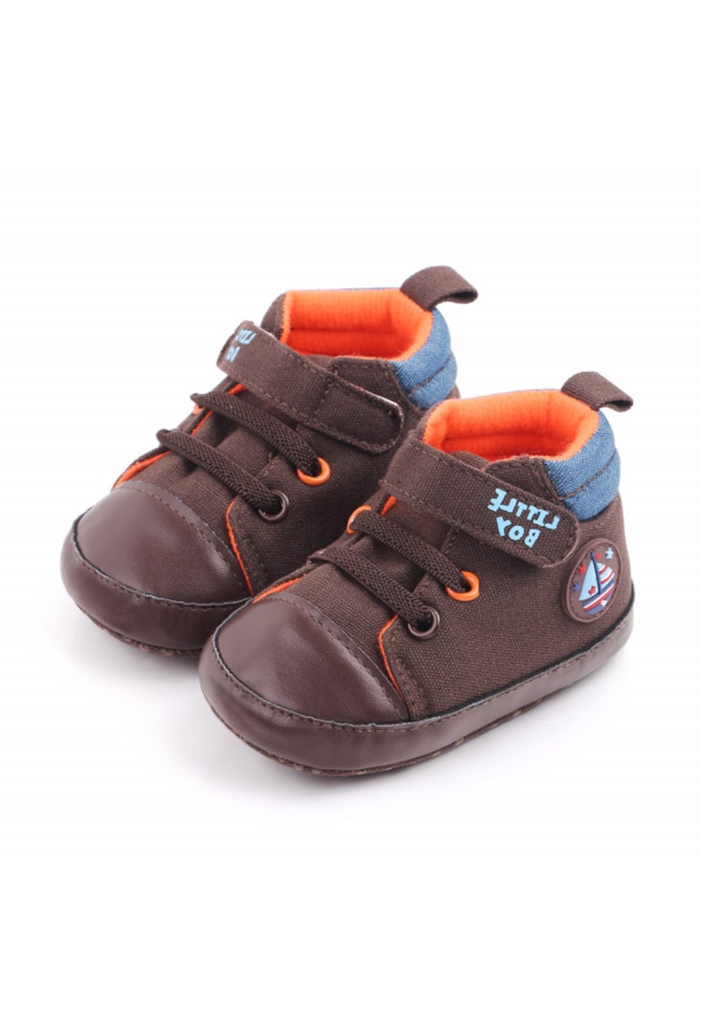 Ghete Model Little Boy - Casual - Piele ecologica - Baieti - Siret - Maro - 3-6 luni -