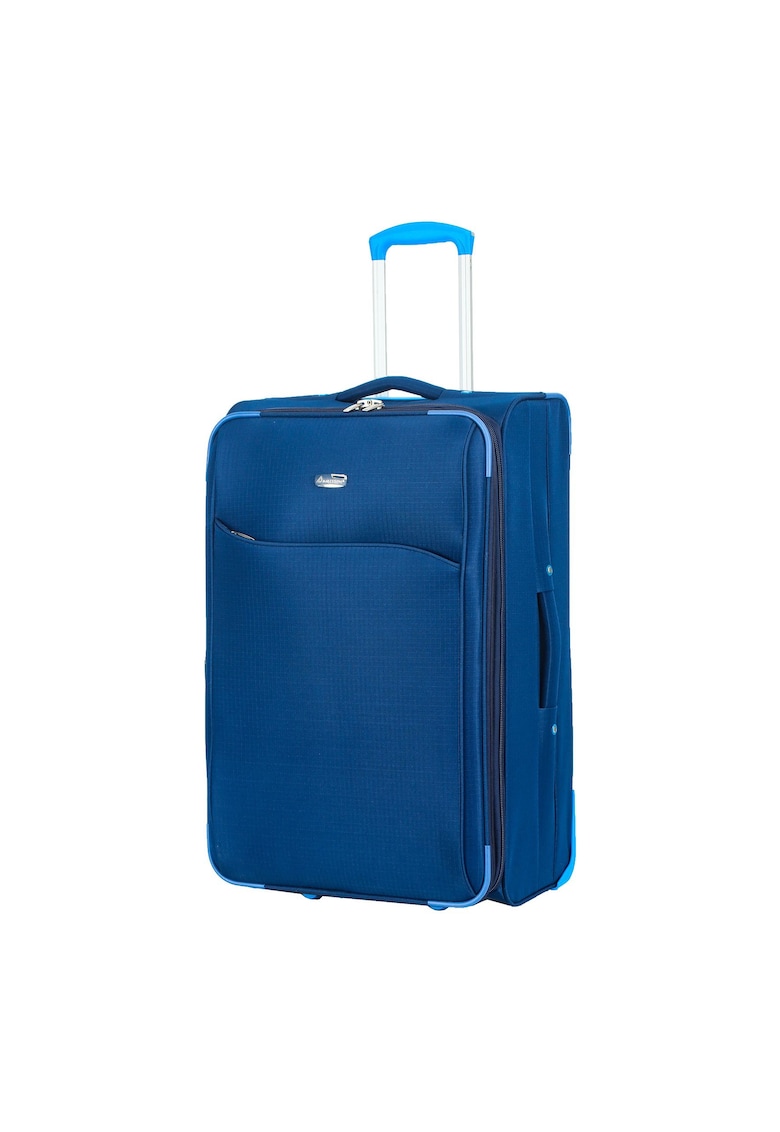 Troler mare extensibil SW233 - 72x44.5x25 cm - +30% capacitate - bagaj de cala - poliester - 2 roti - bleumarin