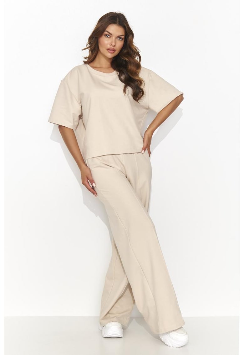 Set de tricou si pantaloni cu croiala lejera