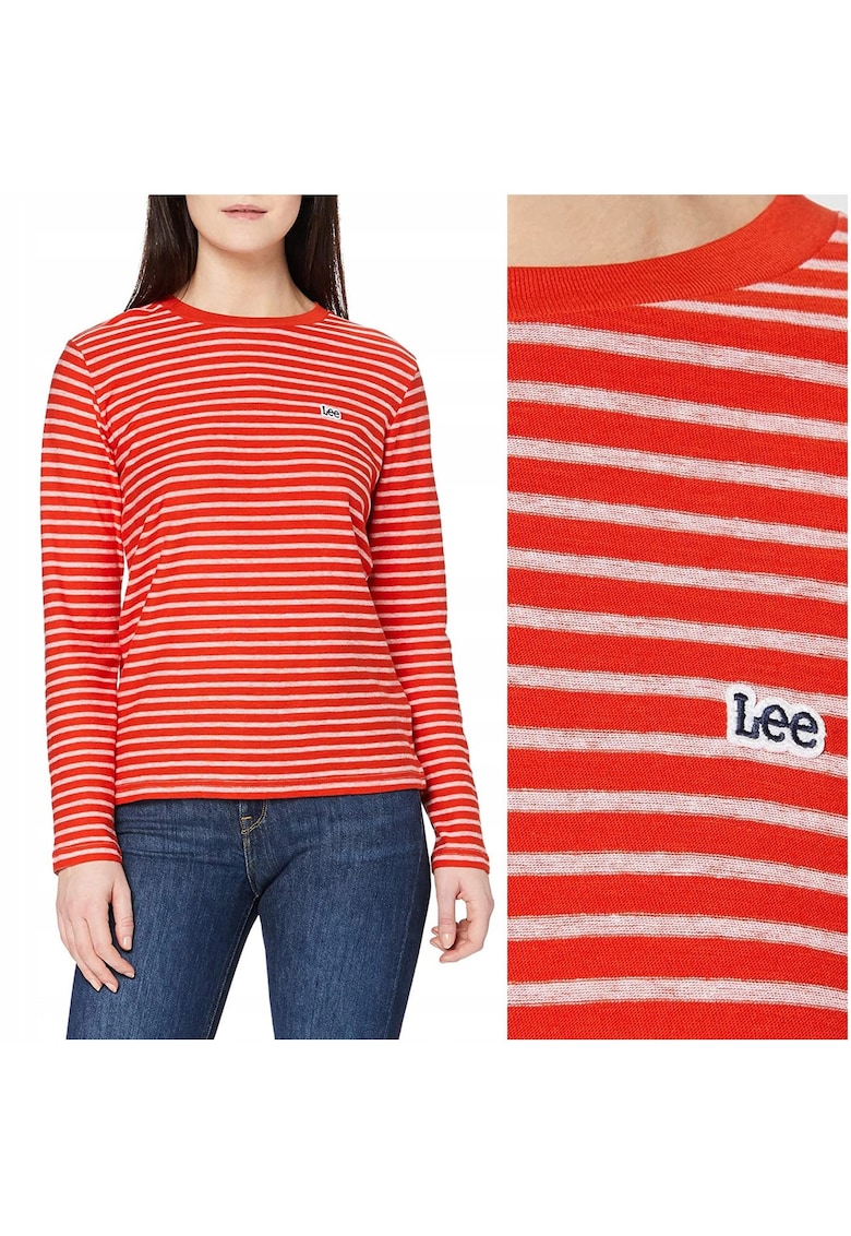 Tricou Cu Maneca Lunga Pentru Femei - Tricou Cu Maneca Lunga - Croiala Normala - Fara Inchidere - 100% Bumbac - Dungi - S - Multicolor - 1 Bucata