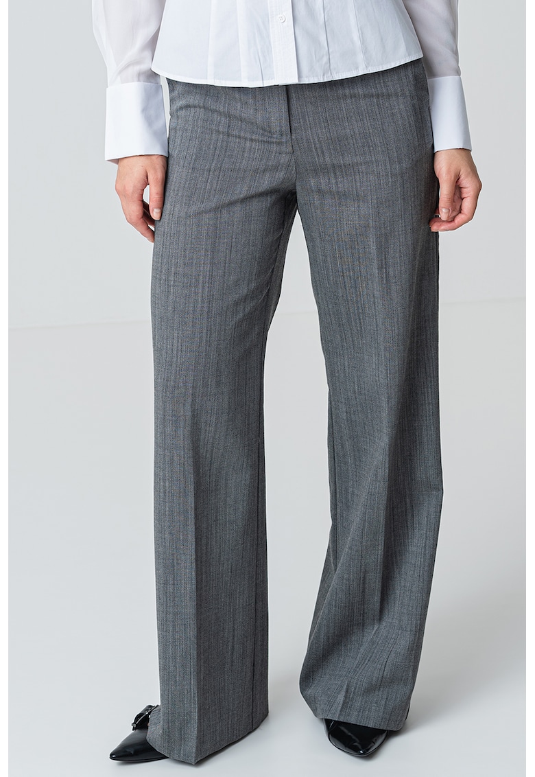 Pantaloni de lana cu croiala ampla