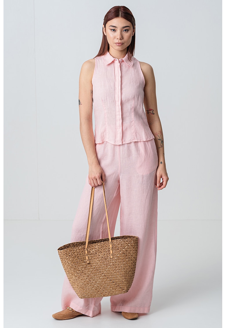 Tricou de in cu nasturi