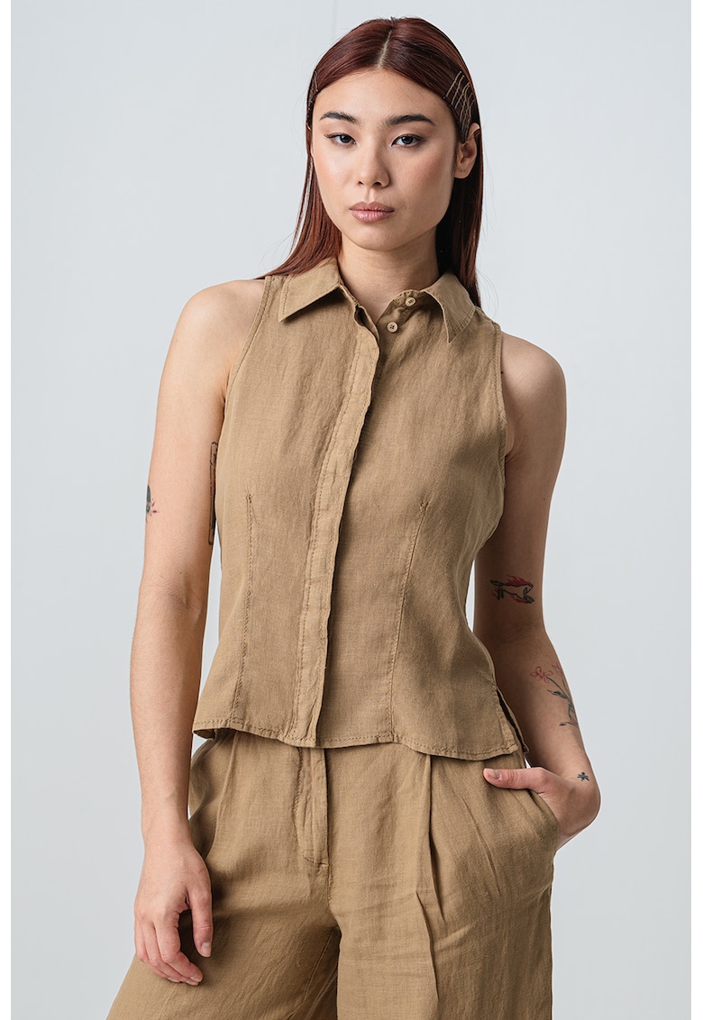 Tricou de in cu nasturi
