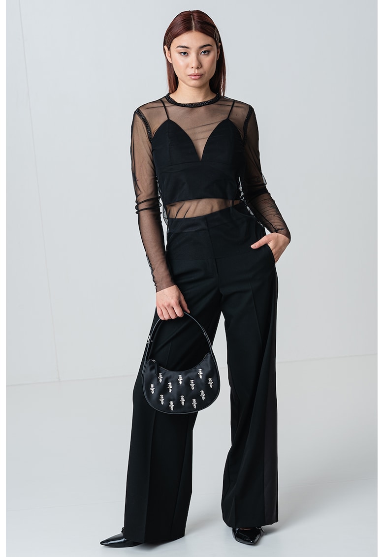 Bluza de plasa cu strasuri
