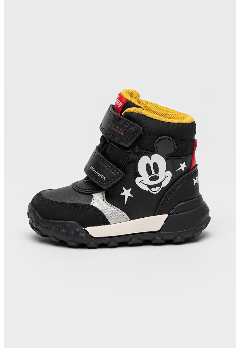 Ghete impermneabile cu Mickey Mouse - Alb/Negru/Galben