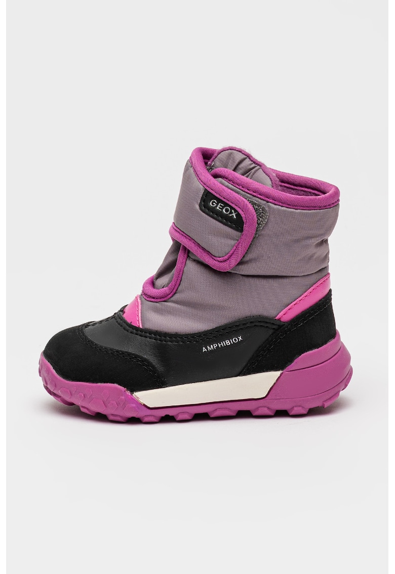 Ghete impermeabile cu velcro - Negru/Violet