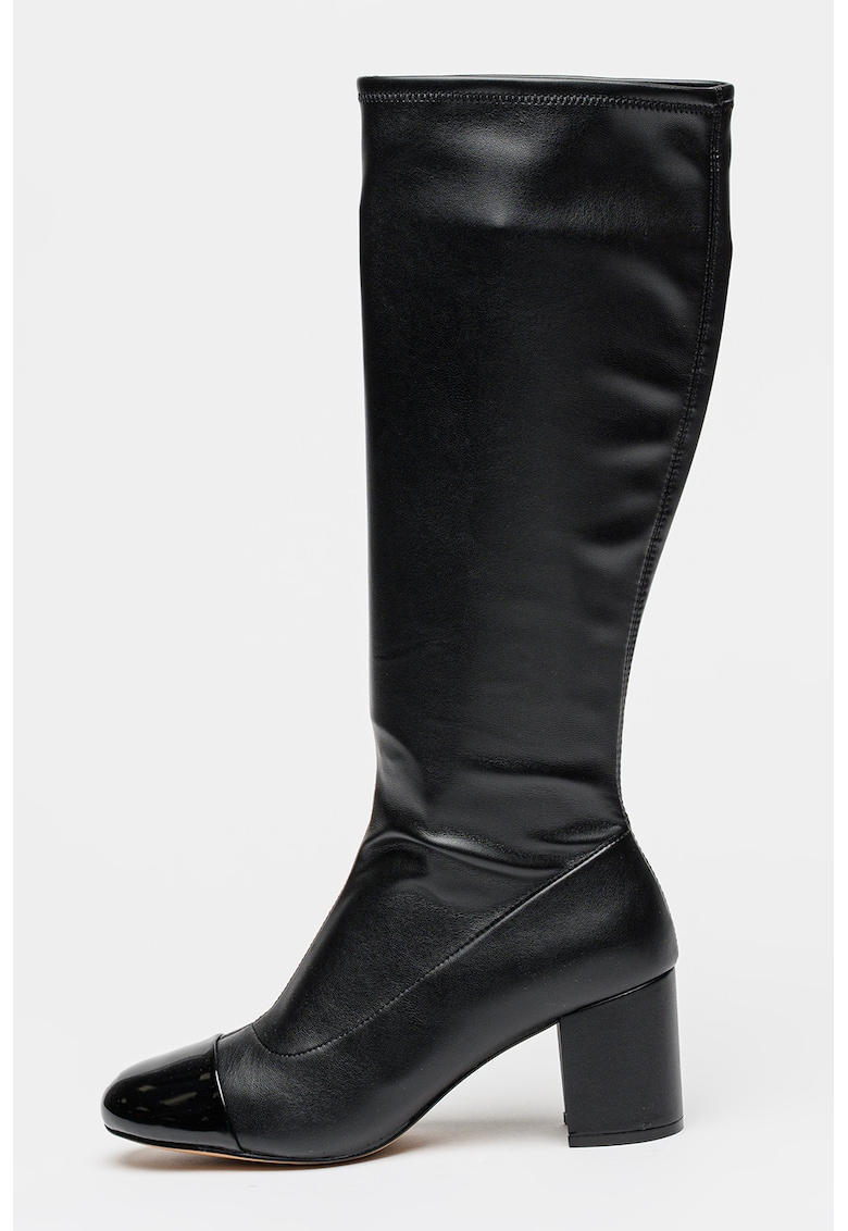 Cizme lungi pana la genunchi din piele ecologica cu fermoar Virnilisa 65