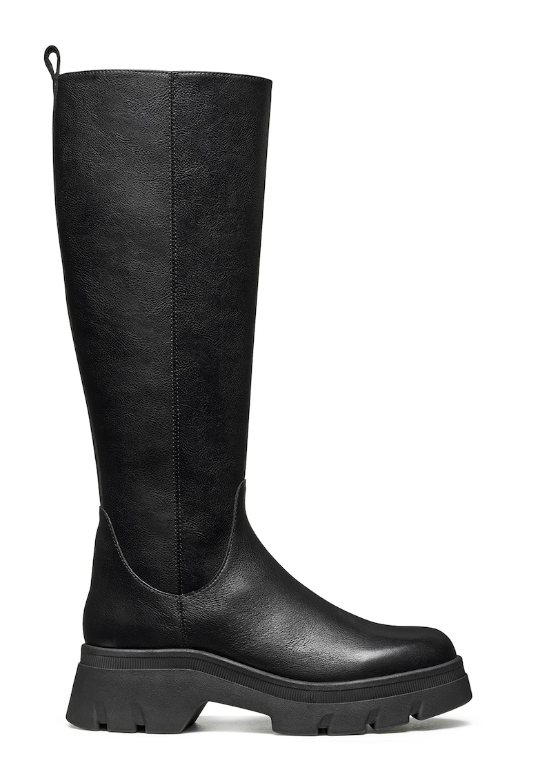Cizme lungi pana la genunchi - cu fermoar