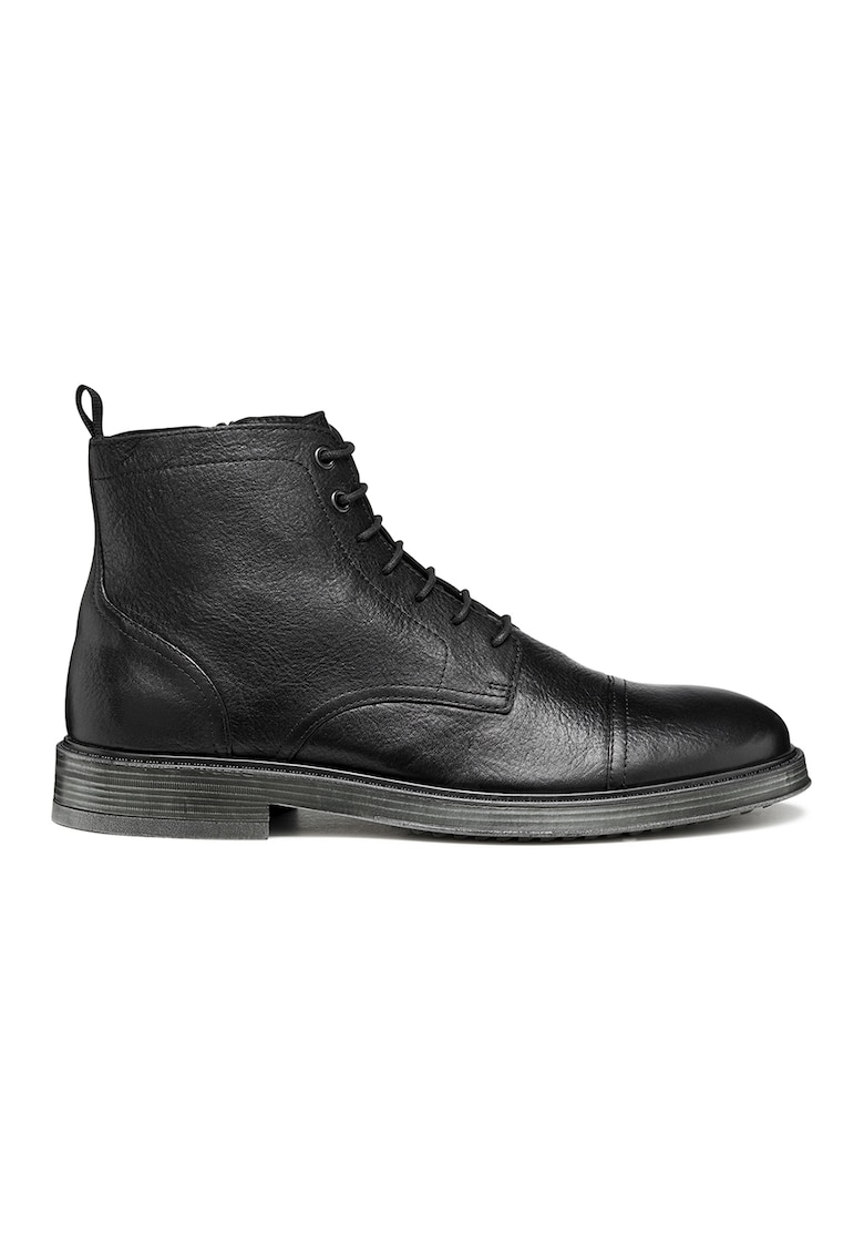 Ghete de piele cu fermoar - Negru