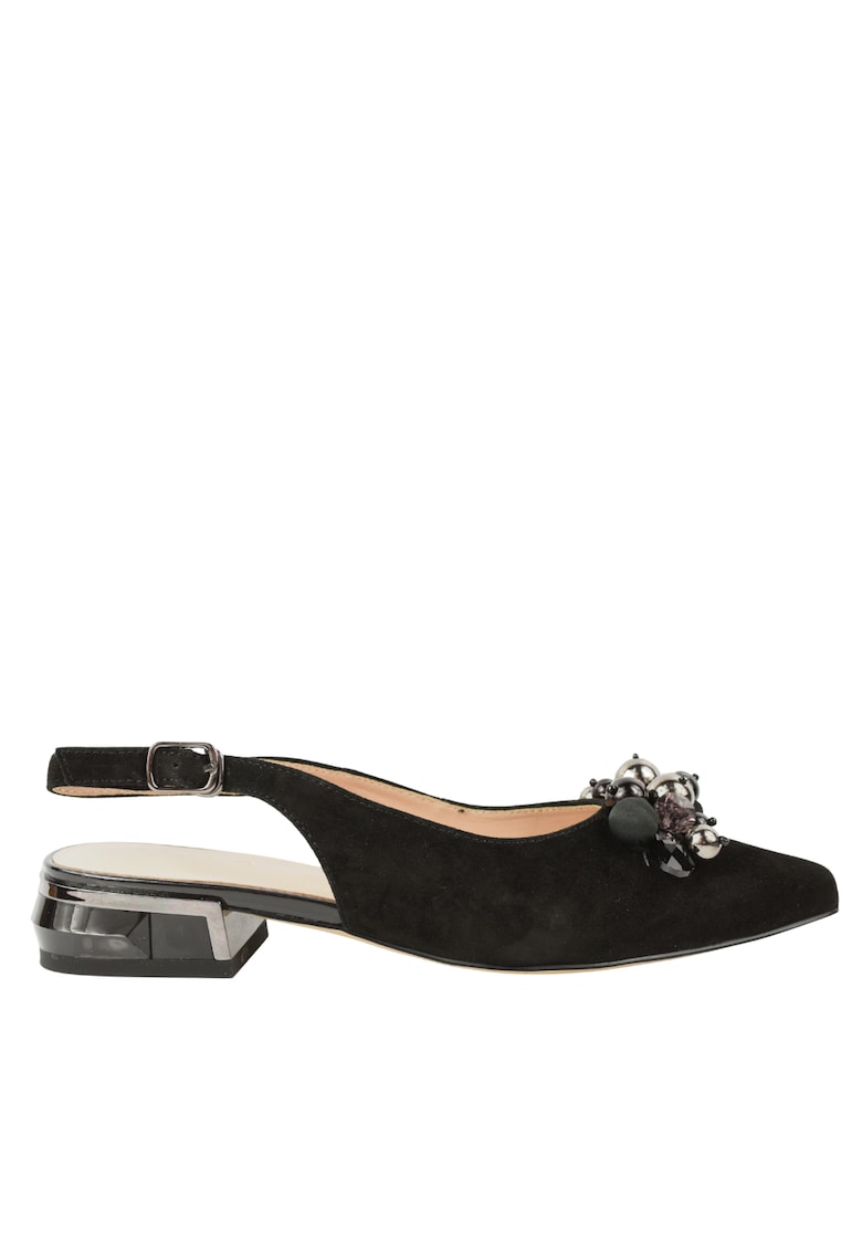 Pantofi casual - dama - K360012B negru - piele intoarsa