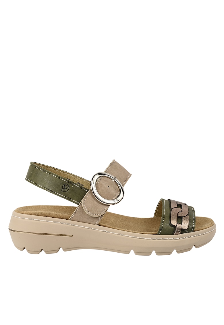 Sandale casual - dama -  AIR FUNCTION SYSTEM - 20000T kaki - piele naturala