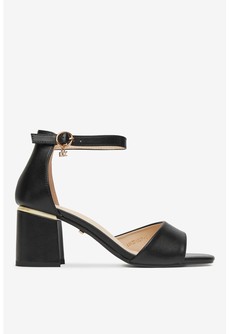 Sandale cu toc Negru - Sintetic - Negru